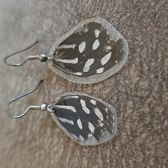 5/$25 HANDMADE Real Butterfly Laminate Dangle Hook Earrings - Picture 3 of 4